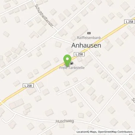 Standortübersicht der Tankstelle T Anhausen in 56584 Anhausen