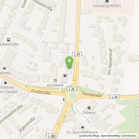 Standortübersicht der Tankstelle Esso Tankstelle in 47877 WILLICH