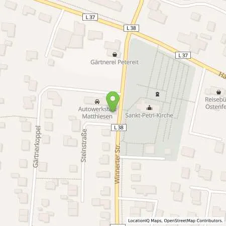 Standortübersicht der Tankstelle bft-willer Station 156 in 25872 Ostenfeld