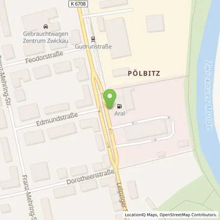 Standortübersicht der Tankstelle Aral Tankstelle in 08058 Zwickau