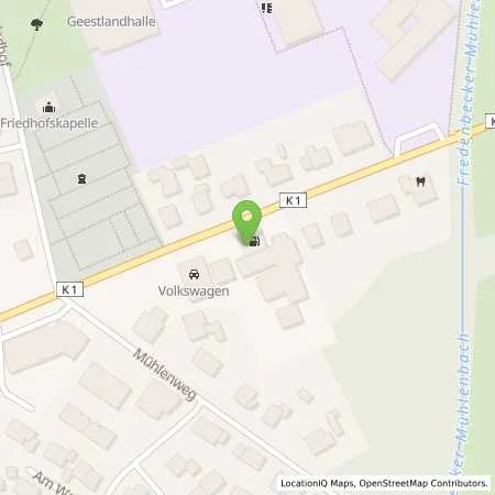 Standortübersicht der Tankstelle Esso Tankstelle in 21717 FREDENBECK