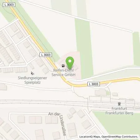 Standortübersicht der Tankstelle Reifen Diehl Service GmbH in 60433 Frankfurt/M.Bonames