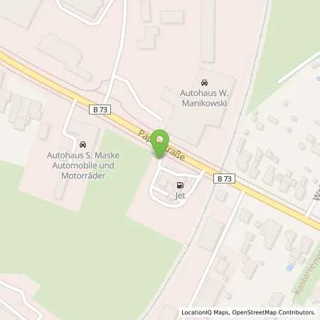 Standortübersicht der Tankstelle JET CUXHAVEN PAPENSTR. 121 in 27472 CUXHAVEN