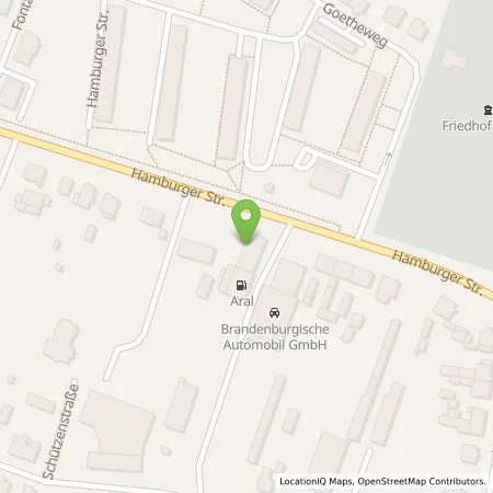 Standortübersicht der Tankstelle Aral Tankstelle in 14641 Nauen