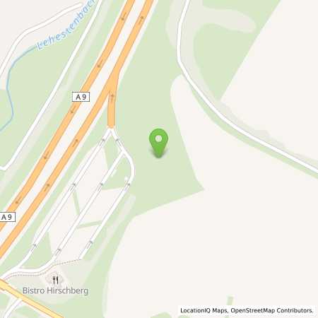 Standortübersicht der Benzin-Super-Diesel Tankstelle: HIRSCHBERG - AN DER A 9 in 07927, Hirschberg