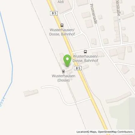 Standortübersicht der Tankstelle TotalEnergies Wusterhausen in 16868 Wusterhausen
