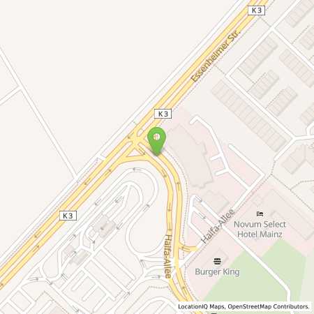 Standortübersicht der Benzin-Super-Diesel Tankstelle: JET MAINZ HAIFA-ALLEE 1 in 55128, MAINZ