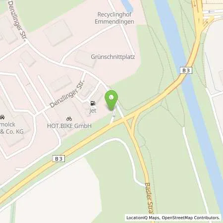 Standortübersicht der Tankstelle JET EMMENDINGEN DENZLINGER STR. 48 in 79312 EMMENDINGEN