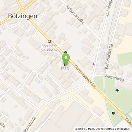 Standortübersicht der Tankstelle Esso Tankstelle in 79268 BOETZINGEN