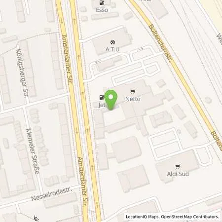 Standortübersicht der Tankstelle JET KOELN AMSTERDAMER STR. 236 in 50735 KOELN