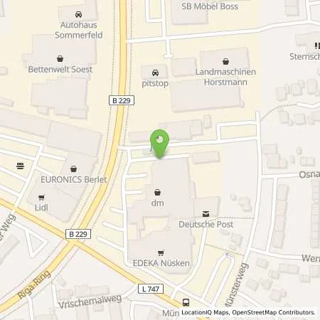 Standortübersicht der Tankstelle JET SOEST RIGA-RING 5 in 59494 SOEST