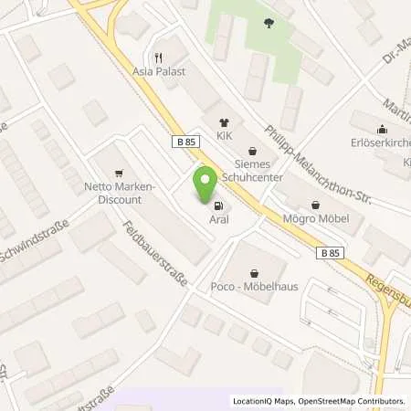 Standortübersicht der Tankstelle Aral Tankstelle in 92224 Amberg