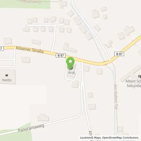 Standortübersicht der Tankstelle Aral Tankstelle in 06618 Naumburg