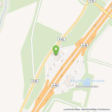 Standortübersicht der Benzin-Super-Diesel Tankstelle: Aral Tankstelle in 34295, Edermünde