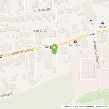 Standortübersicht der Tankstelle JET KAMEN LUENENER STR. 68 in 59174 KAMEN