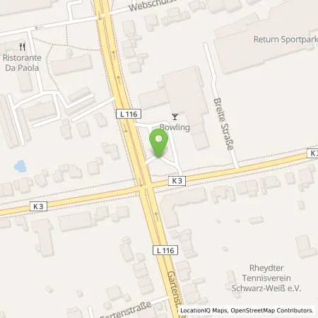 Standortübersicht der Tankstelle JET MOENCHENGLADBACH GARTENSTR. 220 in 41236 MOENCHENGLADBACH