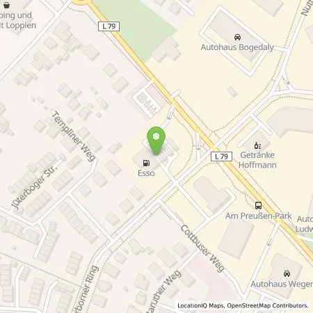 Standortübersicht der Tankstelle Esso Tankstelle in 14974 LUDWIGSFELDE