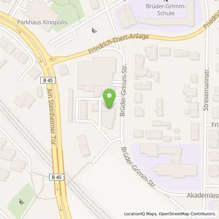 Standortübersicht der Tankstelle bft-Tankstelle Förster, Hanau in 63450 Hanau