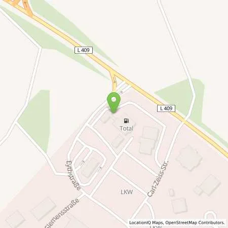 Standortübersicht der Tankstelle TotalEnergies Autohof Sulz Voehringen in 72189 Voehringen