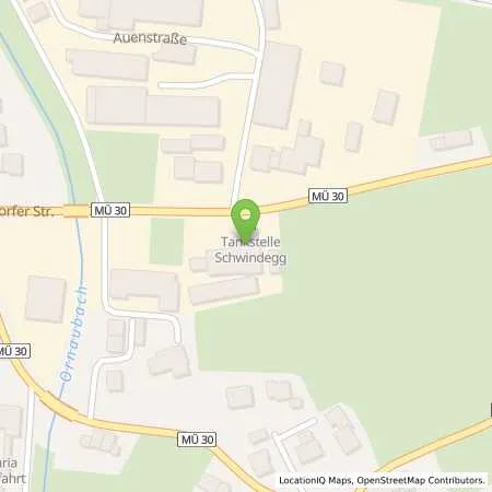 Standortübersicht der Tankstelle Schwindegg Mühldorfer Straße 72 in 84419 Schwindegg