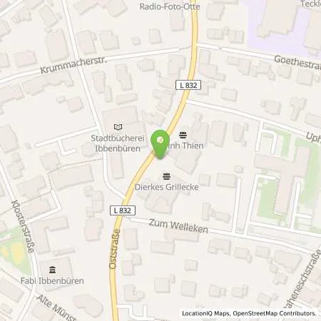 Standortübersicht der Tankstelle Fte Emsbüren in 49477 Ibbenbüren