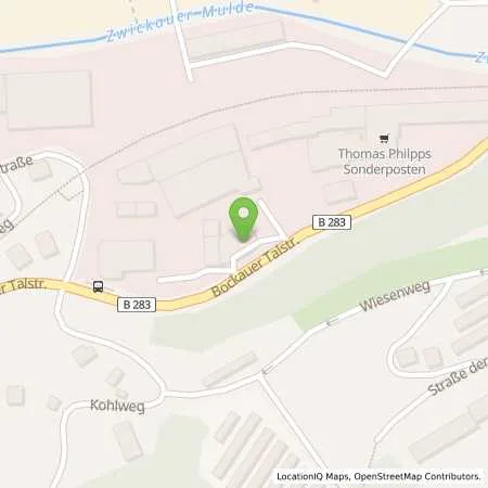 Standortübersicht der Tankstelle Aral Tankstelle in 08280 Aue