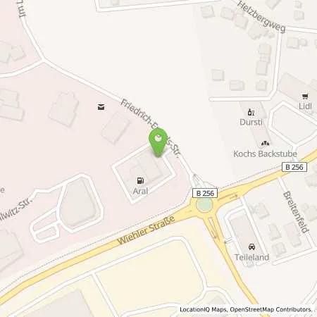 Standortübersicht der Tankstelle Aral Tankstelle in 51545 Waldbröl