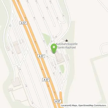 Standortübersicht der Tankstelle Shell Dormagen A57 Nievenheim Ost in 41542 Dormagen