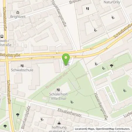 Standortübersicht der Tankstelle Esso Tankstelle in 70176 STUTTGART