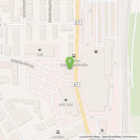 Standortübersicht der Tankstelle Landau Dammühlstrasse 28 in 76829 Landau
