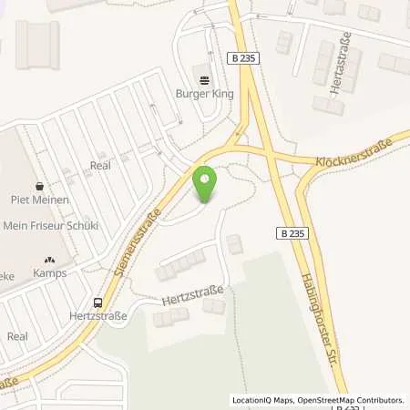 Standortübersicht der Tankstelle Supermarkt-Tankstelle am real,- Markt CASTROP-RAUXEL SIEMENSSTR. 10 in 44579 Castrop-rauxel