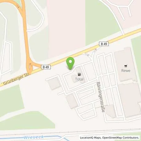 Standortübersicht der Tankstelle TotalEnergies Truckstop Reiskirchen in 35447 Reiskirchen