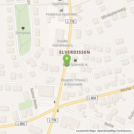 Standortübersicht der Tankstelle HERFORD - ELVERDISSER STR. 327 in 32052 Herford