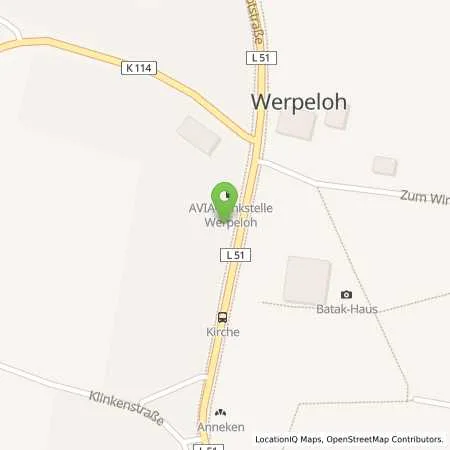 Standortübersicht der Tankstelle AVIA Tankstelle in 49751 Werpeloh