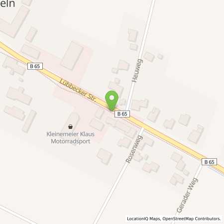 Standortübersicht der Benzin-Super-Diesel Tankstelle: Route 65 in 32479, Hille-Rothenuffeln