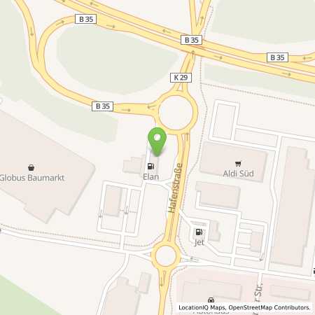 Standortübersicht der Benzin-Super-Diesel Tankstelle: Elan Germersheim in 76726, Germersheim