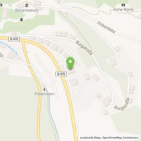 Standortübersicht der Tankstelle TotalEnergies Pottenstein in 91278 Pottenstein