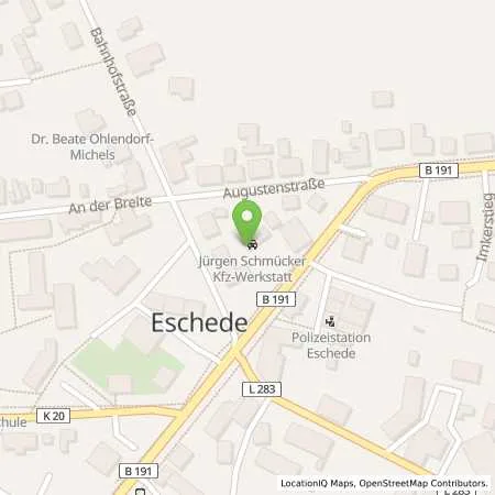 Standortübersicht der Tankstelle Jürgen Schmücker in 29348 Eschede