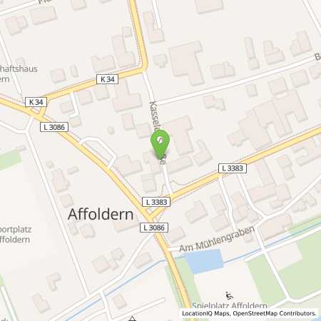 Standortübersicht der Benzin-Super-Diesel Tankstelle: Honsel TS Affoldern in 34549, Edertal - Affoldern