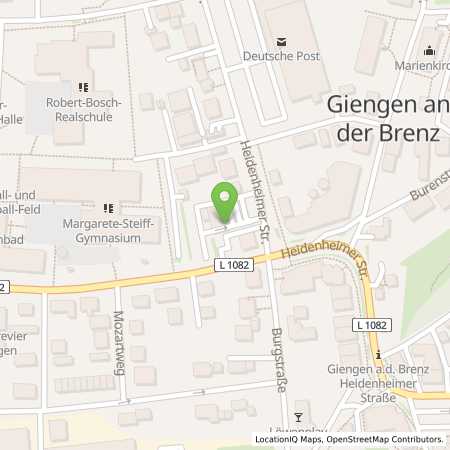 Standortübersicht der Benzin-Super-Diesel Tankstelle: T Giengen in 89537, Giengen
