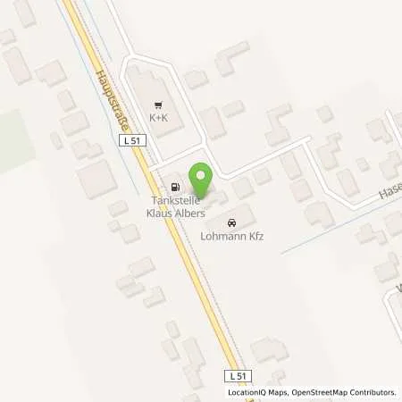 Standortübersicht der Tankstelle Klaus Albers GmbH in 26903 Surwold