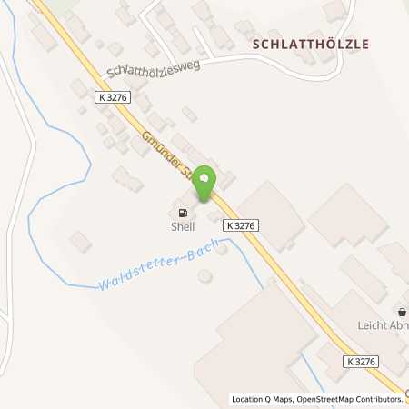 Standortübersicht der Benzin-Super-Diesel Tankstelle: Shell Waldstetten Gmuender Str. 83 in 73550, Waldstetten