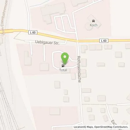 Standortübersicht der Tankstelle TotalEnergies Falkenberg in 04895 Falkenberg