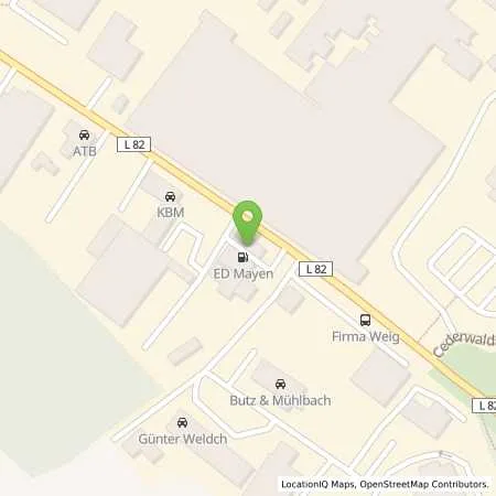 Standortübersicht der Tankstelle KBM GmbH & Co. KG Motorfahrzeuge in 56727 Mayen