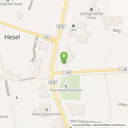 Standortübersicht der Tankstelle Aral Tankstelle in 26835 Hesel