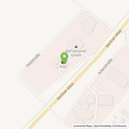 Standortübersicht der Tankstelle Aral Tankstelle in 16303 Schwedt