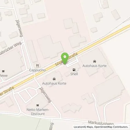 Standortübersicht der Tankstelle Shell Werlte Soegeler Str. 9 in 49757 Werlte