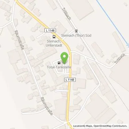 Standortübersicht der Tankstelle TotalEnergies Steinach in 96523 Steinach