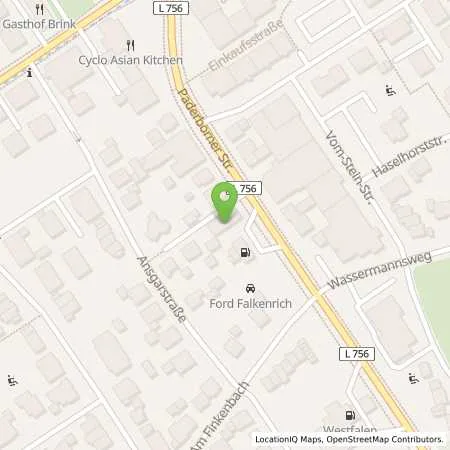 Standortübersicht der Tankstelle Aral Tankstelle in 33161 Hövelhof