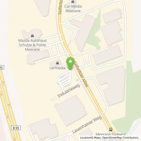 Standortübersicht der Tankstelle Supermarkt Meerane in 08393 Meerane